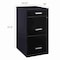 Space Solutions 14.25 in W 3 Drawer Vertical File Cabinet W/ Pencil Drawer, Black 20990 - alternate 19