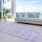 Homeroots 5' X 8' Lavender And Ivory Geometric Washable Indoor Outdoor Area Rug 613014 - alternate 6