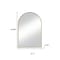 Homeroots 38" Gold Metal Arch Framed Accent Mirror 719128 - alternate 4