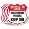 Signmission Restricted Area Shield Sign Unauthorized, 6 inch X 6 inch, Vinyl Decal, 5PK SHI-D-5PACK-6-457 - alternate 1