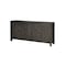 Homeroots 78in Black Distressed Solid Wood Carved Floral Sideboard with Four Doors 569595 - alternate 8