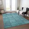 Homeroots 5' X 8' Teal Blue And Aqua Patchwork Washable Indoor Outdoor Area Rug 581618 - alternate 9