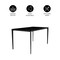 Leisuremod Rectangular 55.11 in W, 28.7 in L, Stone/Aluminum, Black/Gold ATBL-55BLG-S - alternate 12