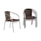 Flash Furniture Commercial Aluminum & Dk Brown Rattan Stack Chair, PK4 4-TLH-020-GG - alternate 1