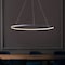 Jonathan Y Brice 35" Modern Contemporary Metal Round Dimmable Integrated LED Pendant, Gray JYL7220E - alternate 13