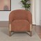 Homeroots 30" Rust and Brown Fabric And Wood Arm Chair 635753 - alternate 1