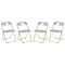 Leisuremod Lawrence Acrylic Folding Chair with Gold Metal Frame, Jade Green, 4PK LFG19G4 - alternate 1
