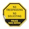 Signmission No Trespassing No Soliciting Police, 10 Inch X 10 Inch, Vinyl Decal OC-D-10-102 - alternate 1