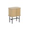 Homeroots 24" Natural Modern Sliding Door Nightstand 527615 - alternate 1