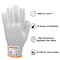 Golden Protective Services C9, 10 Gauge Cut Resistant White Glove, ANSI Cut Level 7, Anti-Microbial, Size M 10-2213M - alternate 3