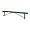 Leisure Craft Portable, Bench w/o Back, 8ft., Black/Green B8XPP-BLACK GREEN - alternate 1