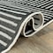 World Rug Gallery Contemporary Stripe Weather Resistant Reversible Indoor/Outdoor Rug 2 ft x 7 ft Black WR113BLACK2X7 - alternate 7