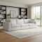 Homeroots 125" Gray Fabric Modular Sofa With Brown Legs 641021 - alternate 7