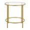 Homeroots 22" Brass And Clear Glass And Steel Round End Table 543828 - alternate 9