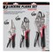 Performance Tool 3 pc. Locking Plier Set, Curved Jaw, Long Nose, Ergonomic Grips W30713 - alternate 2