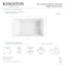 Kingston Brass 54" Acrylic Rectangular 3-Wall Alcove Tub, Right Hand Drain, Glossy White VTAP5436R22 - alternate 5