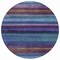 Homeroots 8' Blue Purple And Taupe Round Striped Washable Indoor Outdoor Area Rug 631205 - alternate 6
