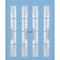 Sartodoors Sliding Closet Double Bi-fold Doors Solid Core Modern Interior VEREGIO7412DBF-AQU-96 x 84 (4* 24x84) - alternate 1