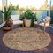 Homeroots 8' Fern Green Round Medallion Washable Indoor Outdoor Area Rug 608024 - alternate 8