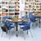 Regency Round Kee Adjustable Classroom Table W/ 4 Andy Stack Chairs, 48 in W, 48 in L, Noble Oak TB48RNDNOAPBK40NV - alternate 6