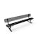 Mytcoat 8ft Outdoor Bench with Back, Portable, Black, Punched Steel, Textured Coating 804219 - alternate 1