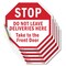 Signmission Stop Do Not Leave Deliveries Here T, 4 inch X 4 inch, Vinyl Decal, 5PK OC-D-5PACK-4-48 - alternate 1