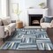 Homeroots 9' X 12' Denim Blue Gray And Ivory Geometric Washable Indoor Outdoor Area Rug 598254 - alternate 8