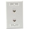 Legrand Two Port Cat5E Rj45 Configured Single Gang Wall Plate - White 27416 - alternate 1