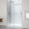 Anzzi 76'' x 57-60'' Sliding Frameless Shower Door in Brushed Nickel with Alcove Center Drain Shower Base SD-5902201C-BN - alternate 10