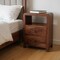 Homeroots 24" Brown Solid Wood Two Drawer Nightstand 651488 - alternate 17