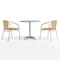 Flash Furniture Round Table Set, Aluminum, Plastic, Rattan, Stainless Steel, Grey TLH-ALUM-32RD-020BGECHR2-GG - alternate 13