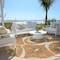 Homeroots 8' Orange Copper And Gray Round Medallion Washable Indoor Outdoor Area Rug 589640 - alternate 8
