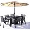 Leisuremod Chelsea Aluminum Outdoor Dining Table With 8 Chairs and Cushions, Charcoal Black CC20-T63-BL6 - alternate 10