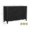 Homeroots 57" Black Solid Wood Seven Drawer Dresser 521236 - alternate 8