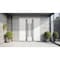 Vdomdoors Metal Double Doors Deux 1713 White Enamel Frosted Glass Top Transom Entry Modern Painted (W72xH80+1 DEUX1713DEXD-BEM-W72xH80+16-LH-O - alternate 4
