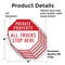 Signmission Private Property All Trucks Stop He, 4 inch X 4 inch, Vinyl Decal, 5PK OC-D-5PACK-4-150 - alternate 4