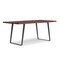 Homeroots 72" Walnut and Black Wood and Iron Frame Base Dining Table 640699 - alternate 1