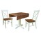 Whitewood Industries Rectangular Drop Leaf Dining Table W/ 2 Chairs, 36 in W, 30 in L, 36 in H, Parawood, Hickory/Shell K79-36SDP-C613-2 - alternate 4