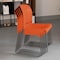 Flash Furniture Sled Stack Chair, Plastic, Full Back, OR RUT-238A-OR-GG - alternate 10