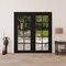 Vdomdoors Front Exterior Prehung Metal-Plastic Double Doors Clear Glass / MANUX 8100 Matte Black / Office Com MANUX8100DEXD-BLK-W72xH80-LH-I - alternate 4