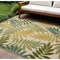 Homeroots 8' X 11' Blue Green And Yellow Palm Leaf Indoor Outdoor Area Rug 548083 - alternate 8