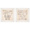Homeroots Set Of Two Soak and Unwind 2 White Framed Print Bathroom Wall Art, 2PK 406009 - alternate 1