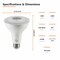 Euri Lighting PAR30 LED Bulbs, 10W, 900 lm, 75W Eq., 5000K, E26, Dimmable, CEC/UL, 2PK EP30-10W5050cec-2 - alternate 7