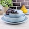 Elama Emilia 16 Piece Double Bowl Stoneware Dinnerware Set in Light Blue ELM-EMILIA-LB - alternate 7