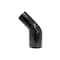 Hps Performance 2-1/2 in - 3-1/4 in ID, 4-Ply Reinforced Silicone 45 deg. Elbow Reducer Coupler Hose, Black HTSER45-250-325-BLK - alternate 1