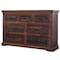 Homeroots 61" Brown Solid Wood Seven Drawer Double Dresser 524601 - alternate 1