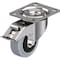 Zoro Select Swivel Plate Caster, Rubber, 3-1/8 in, 308 lb LEX-POEV 80XR-FI-SG - alternate 1