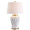 Jonathan Y Prague 28" Ceramic Marble LED Table Lamp, White/Gold JYL3053A - alternate 1