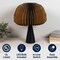 Jonathan Y Sylvie 16" Modern Minimalist Paper Pleated Shade Mushroom Accent LED Table Lamp, Black JYL9106A - alternate 9