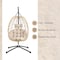 Leisuremod Summit Foldable Egg Swing Chair with Iron Stand, UV-Resistant Wicker, Weatherproof SSCBR-35BG - alternate 7